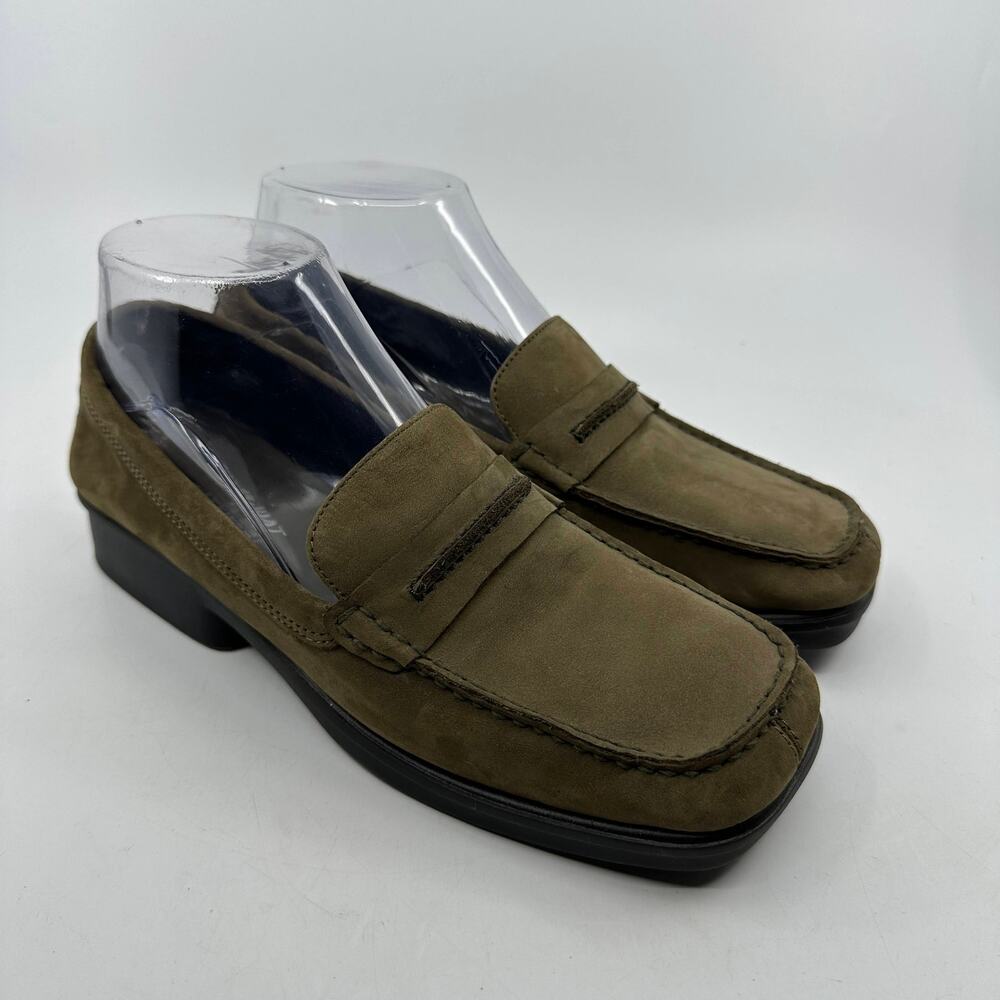 Kenneth Cole What's What Loafers WMNS 7M Green Casual Comfort Slip-On Minimalist
